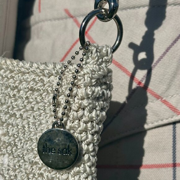 The SAK Lumi Convertible Crossbody Shoulder Bag Hand-Crochet Flower Bead Natural - Picture 7 of 13